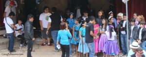 young kids on stage getting ready for performance