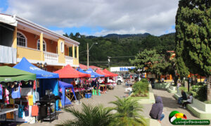 stalls set up by the square in Boquete