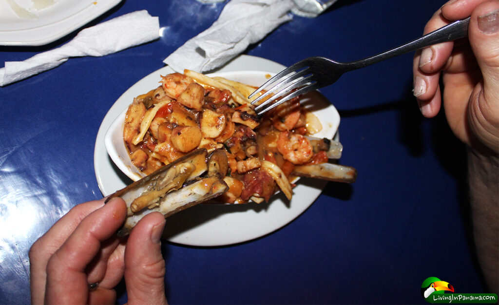 dish of mixed seafood