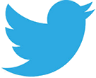 twitter icon, blue bird silhouette flying,
